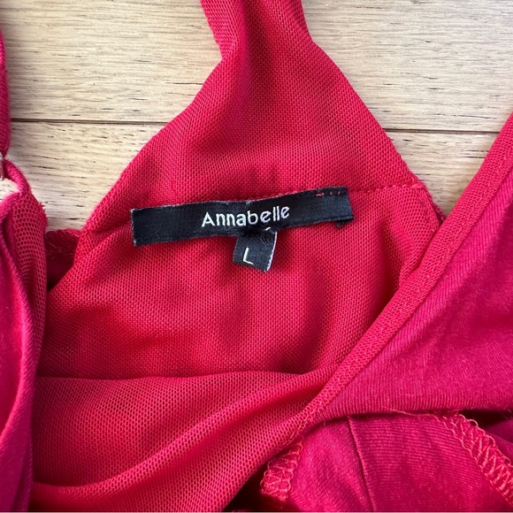 Annabelle Jersey Tie-Front Jumpsuit in Red - Picture 4 of 9